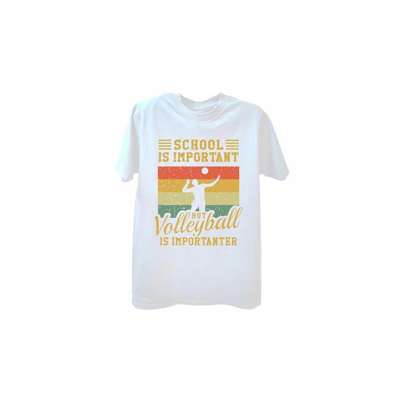 Volleyball Is Importanter" Men's Cotton T-Shirt