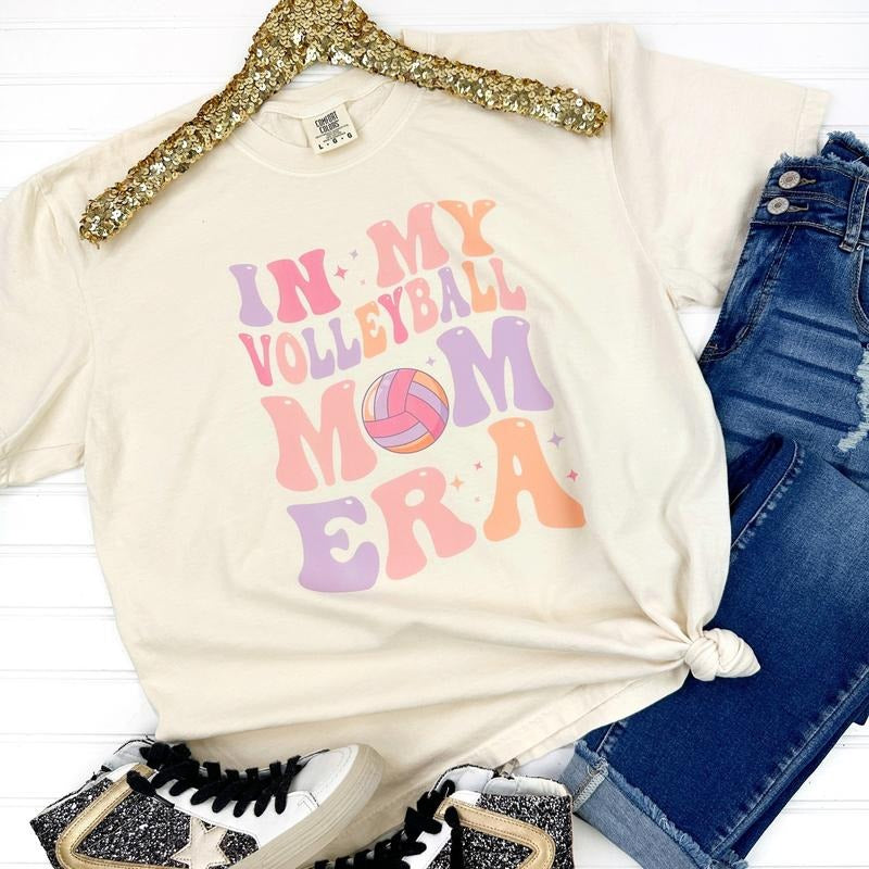 Volleyball Mom Era Comfort Colors T-Shirt Hoodie Sweatshirt | PrintMintTees.com