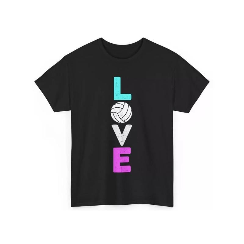 Volleyball Shirt, Volleyball Sports Lover Volleyball Player Women Men Cute Shirt 220g - 100% cotton T-shirt made in usa...