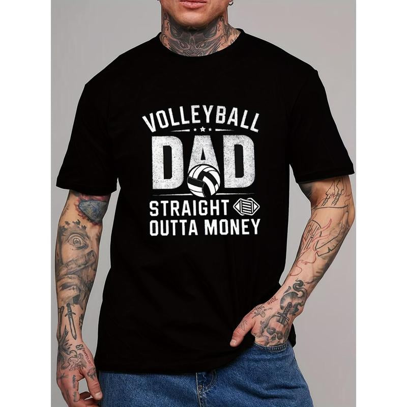 Volleyball T-shirt Printed Men's Outdoor Casual Short Sleeve T-Shirt Soft And Lightweight 220g made in usa Hoodie Sweatshirt