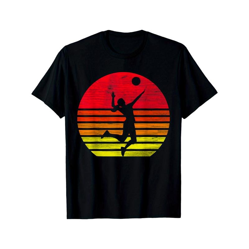 Volleyball retro volleyball player T-Shirt made in usa Hoodie Sweatshirt | PrintMintTees.com