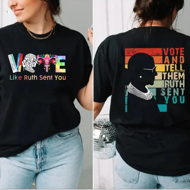 Vote Aike Ruth Sent You Vote Banned Books Shirt Reproductive Rights Pro Roe V Wade 2side Viral Shirt Trending Short Sleeve Shirt T-Shirts, Hoodie, Sweatshirt