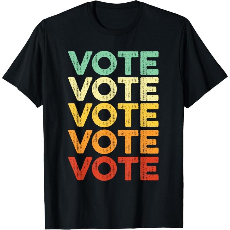 Vote Shirt Women Men Retro Vintage Election 2024 Voter T-Shirt made in usa Hoodie Sweatshirt | PrintMintTees.com