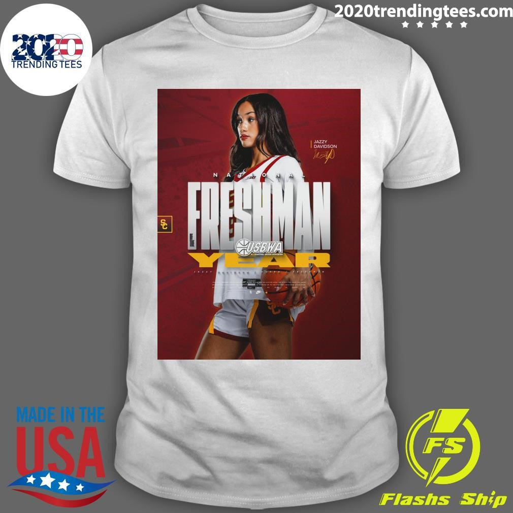 USC guard Jazzy Davidson has been named the 2025-26 USBWA Tamika Catchings National Freshman Player of the Year Shirt