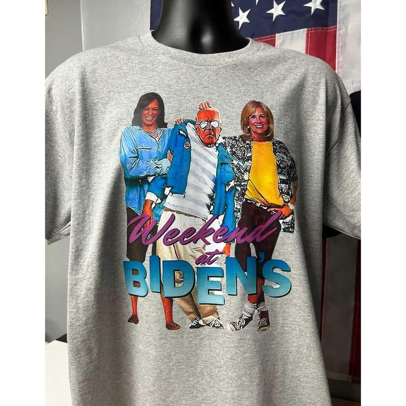 WEEKEND AT BIDENS, Short sleeve shirt Hoodie Sweatshirt | PrintMintTees.com