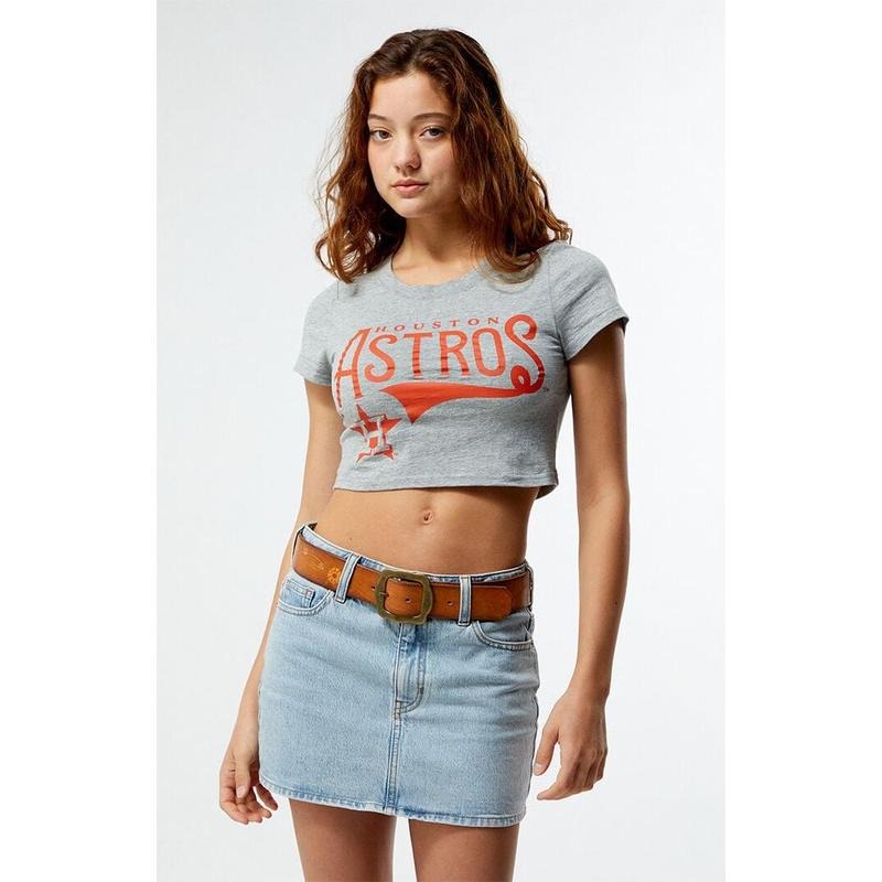 WILD COLLECTIVE Women's MLB Wild Collective x PacSun Baby T-Shirt Hoodie Sweatshirt | PrintMintTees.com