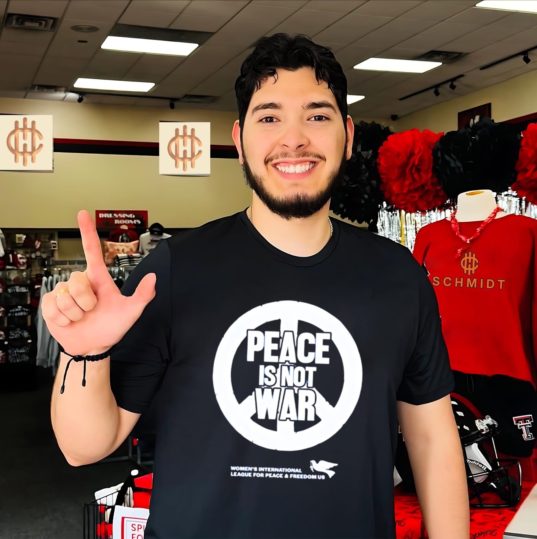 WILPFUS Peace Not War logo shirt