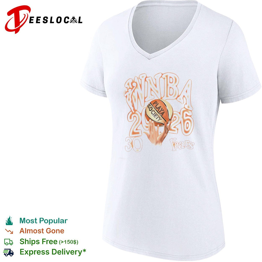 WNBA Playa Society 2026 30 Years basketball shirt