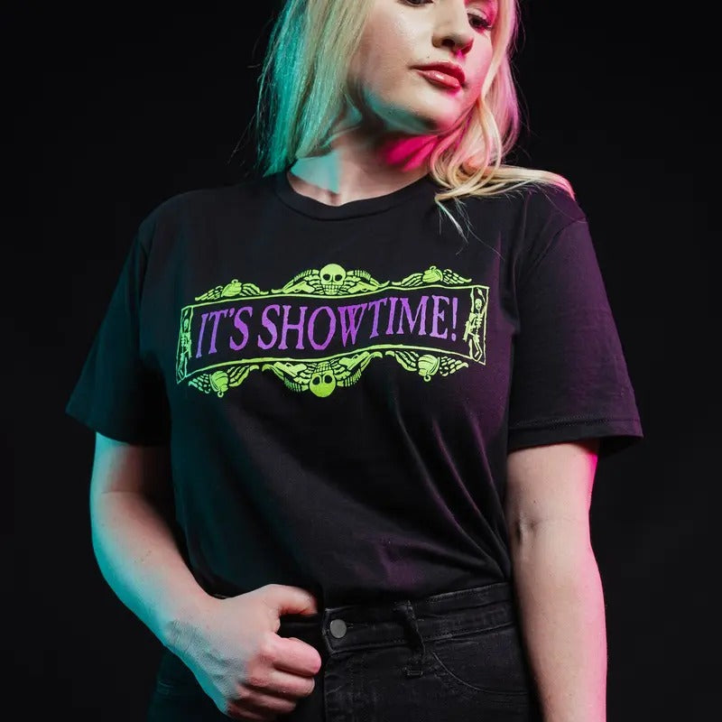 WOMEN'S IT'S SHOWTIME BOYFRIEND FIT T-SHIRT - BLACK, graphic tee, trendy shirt Hoodie, Sweatshirt | PrintMintTees.com