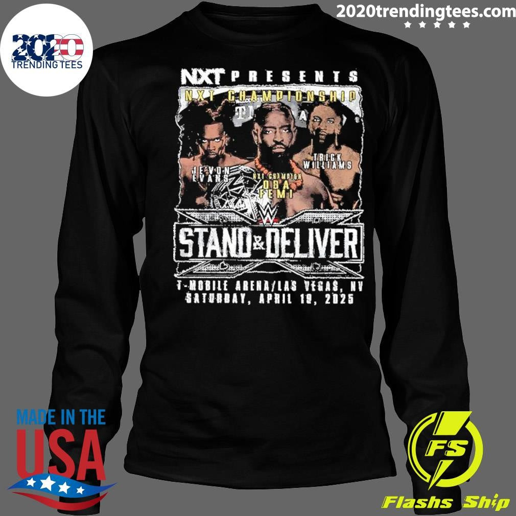 WWE NXT Championship Stand and Deliver Je’von Evans Oba Femi Trick Williams Shirt