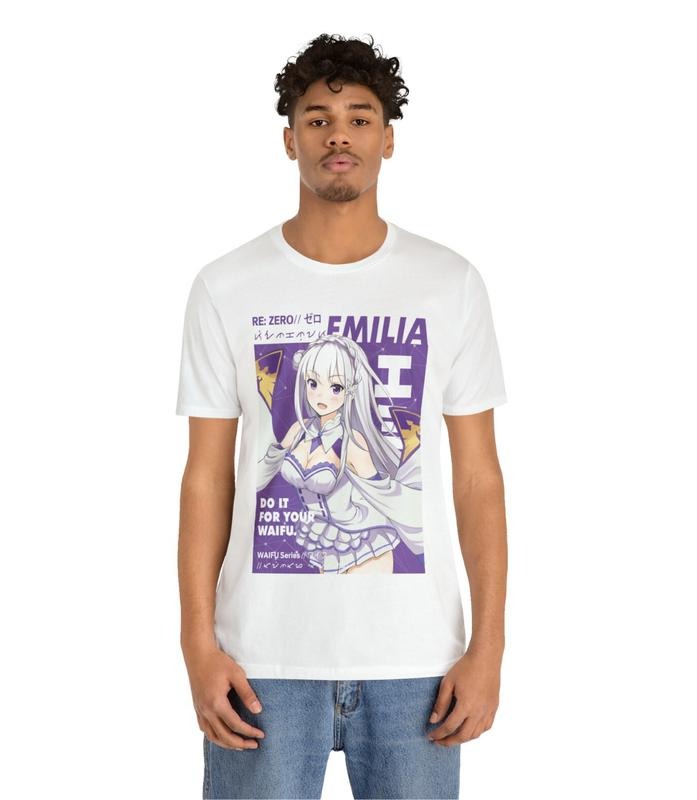 Waifu Emilia Anime T-shirt Unisex, Anime Manga Shirt, Anime Shirt, Anime Lovers Shirt, Graphic Anime Tee, Manga Shirt,...