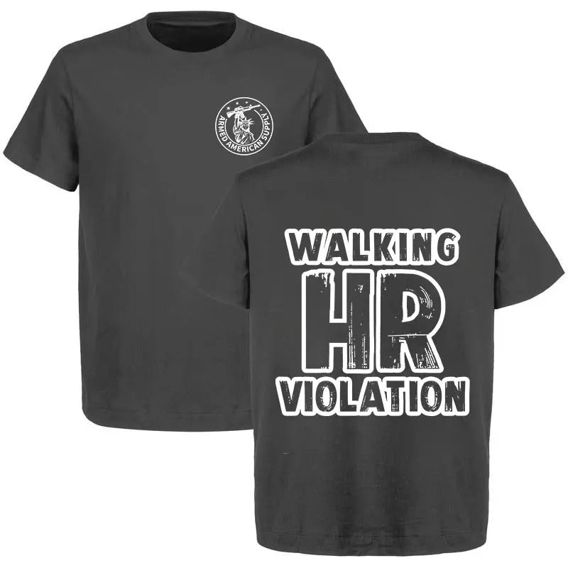Walking HR Violation - High Visibility Work T-Shirt Hoodie, Sweatshirt | PrintMintTees.com