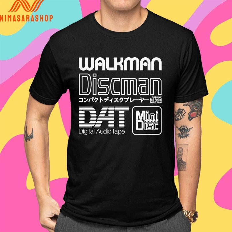 Walkman Discman Dat Digital Audio Tape Minidisc Shirts