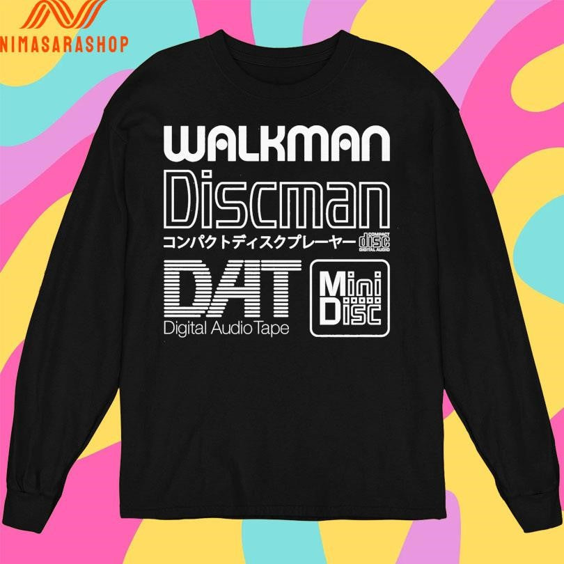 Walkman Discman Dat Digital Audio Tape Minidisc Shirts