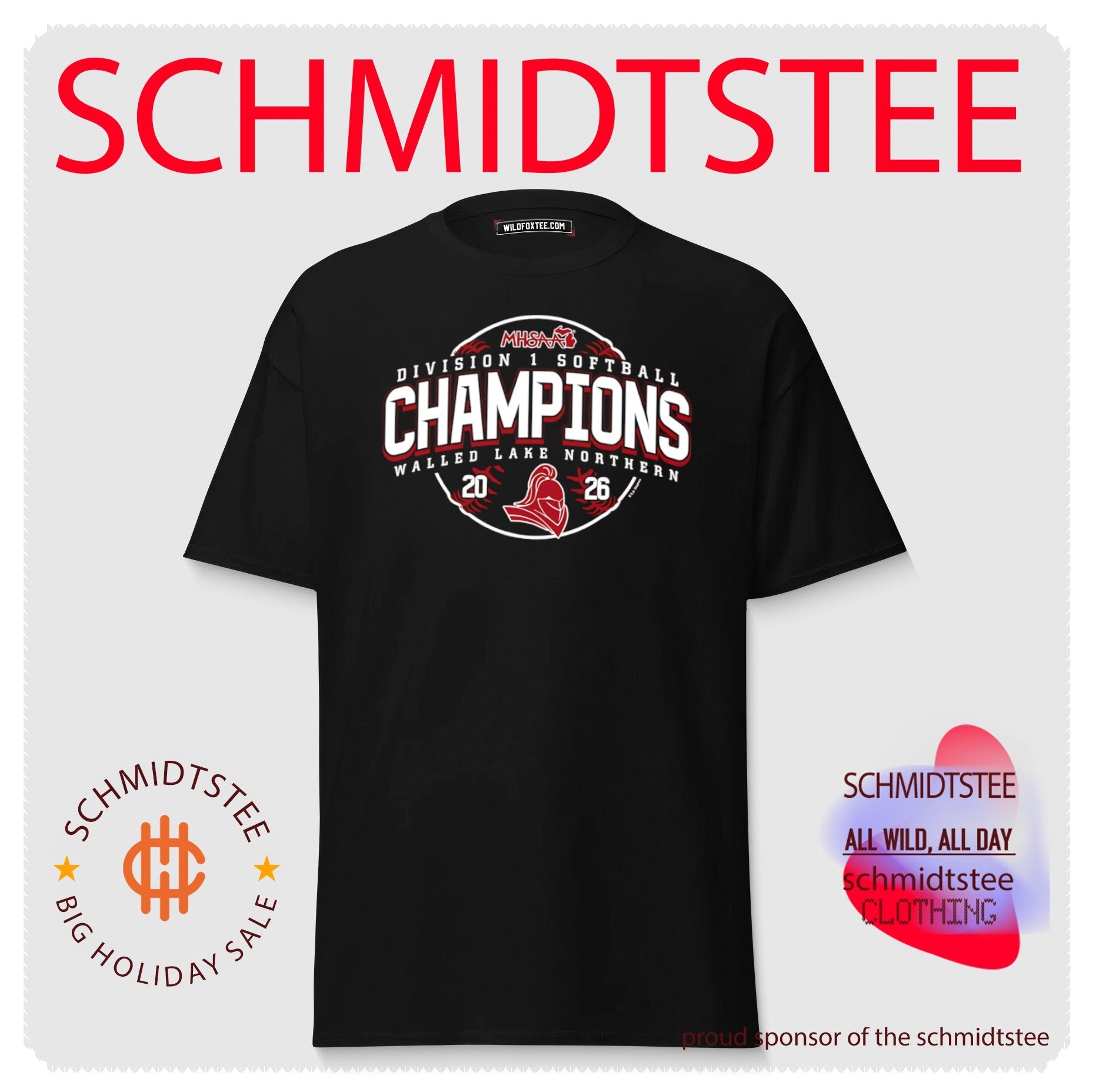 Walled Lake Northern 2026 MHSAA Softball D1 Champions shirt