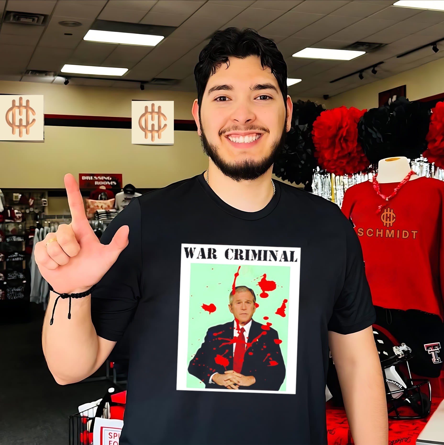War Criminal George W. Bush Political Satire shirt