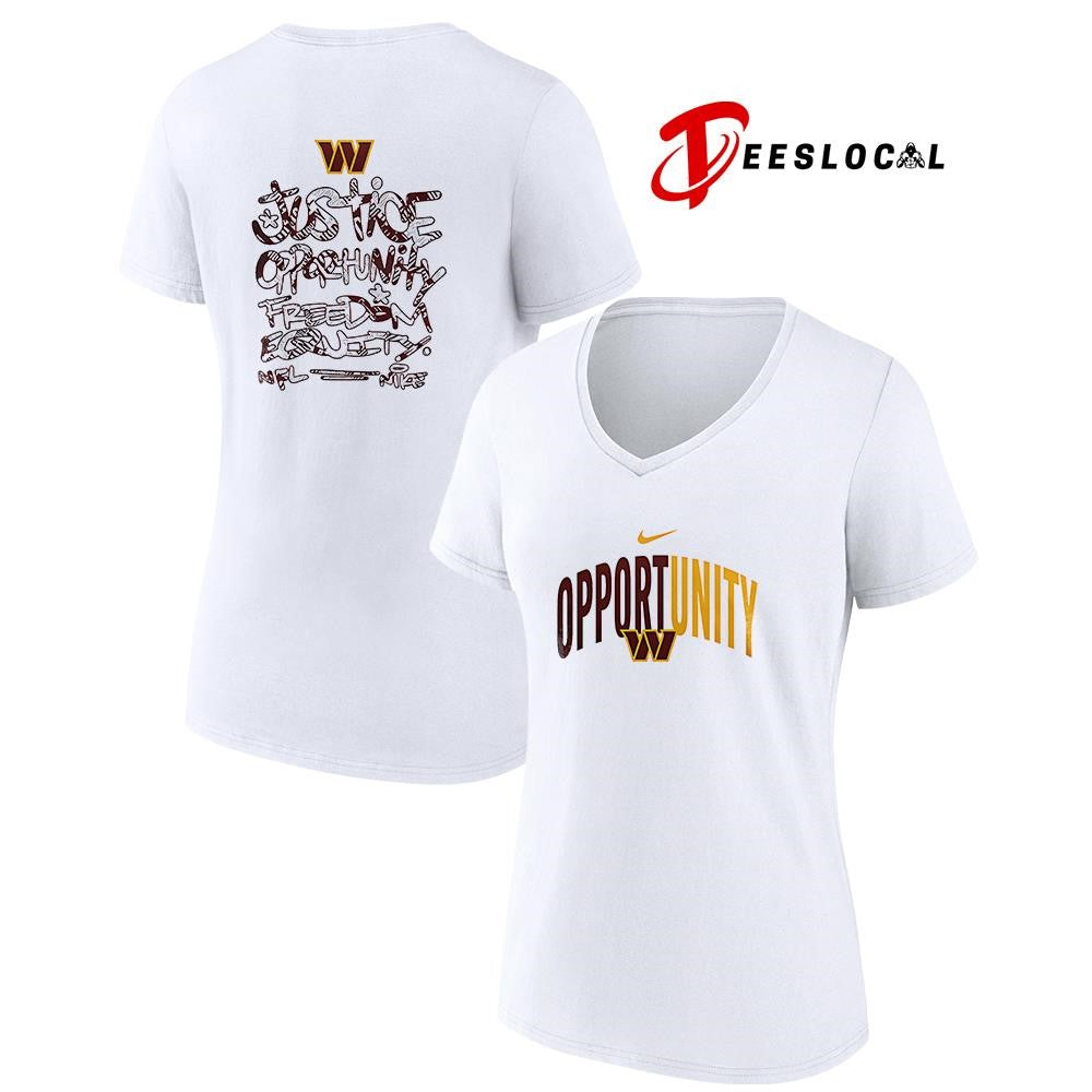 Washington Commanders justice opportunity freedom equity shirt
