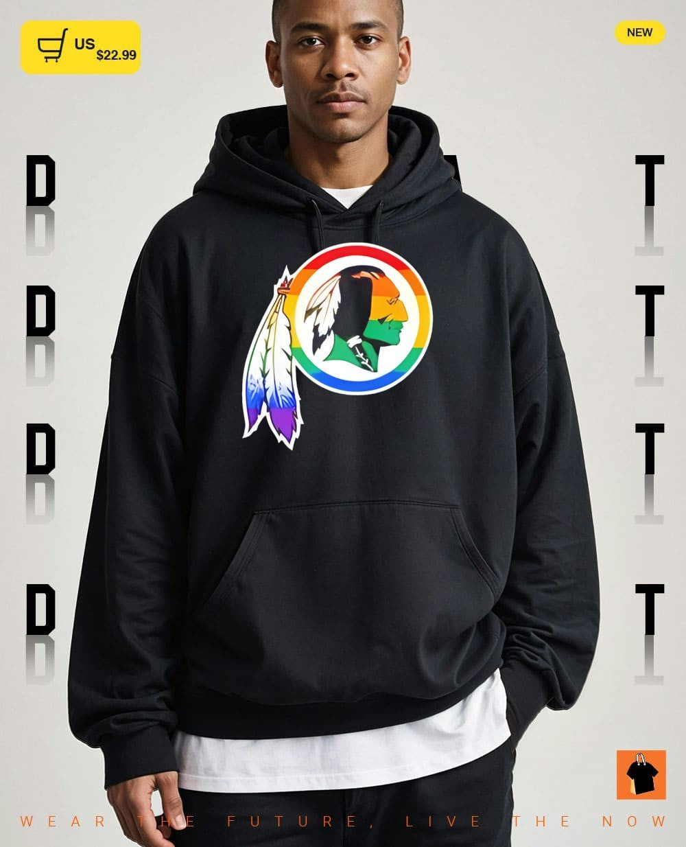 Washington Commanders rainbow color palette print shirt
