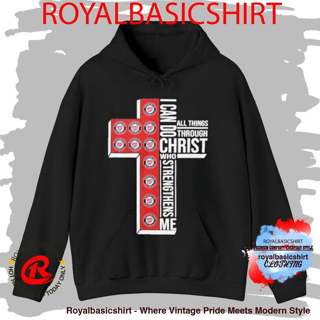 Washington Nationals Baseball Cross I Can Do All Things Through Christ Shirt