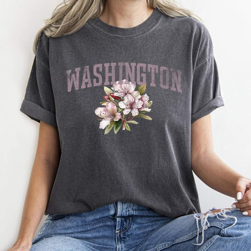 Washington State Flower Comfort Colors Tshirt, Women's Hoodie, Sweatshirt | PrintMintTees.com