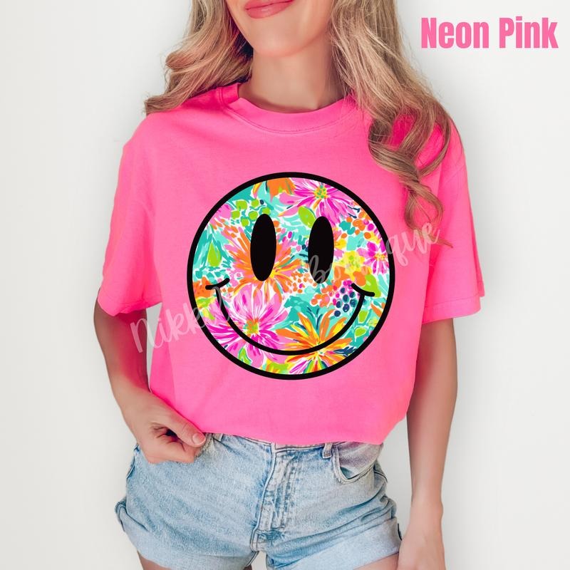 Watercolor Flowers Face Comfort Colors T-Shirt 'NLB' Hoodie, Sweatshirt | PrintMintTees.com