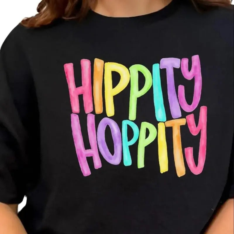 Watercolor Hippity Hoppity Short Sleeve Relaxed Fit T-Shirt graphic tees Hoodie Sweatshirt | PrintMintTees.com