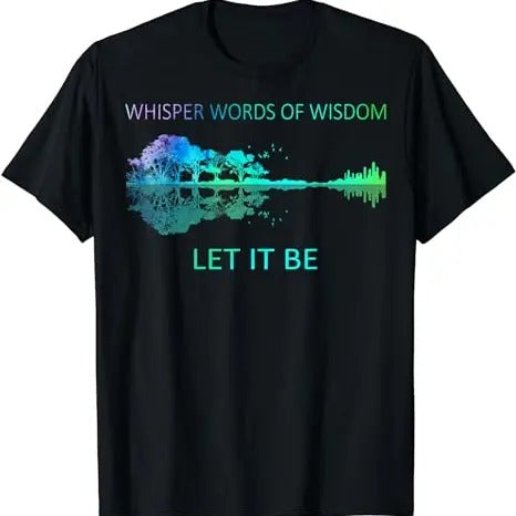 Watercolor Tree Sky There Will Be an Answer Let-It Be Guitar T-shirt, Christmas Sweatshirt, Christmas Gift Sweatshirt,...