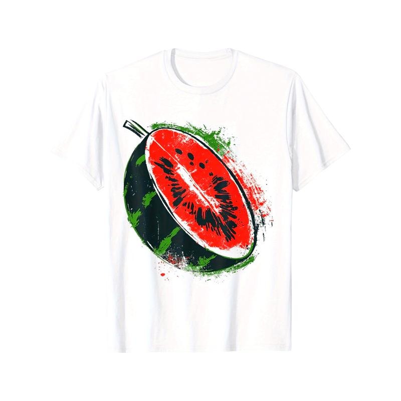 Watermelon Art Painting Abstract Graphic Watermelon T-Shirt made in usa Hoodie Sweatshirt | PrintMintTees.com