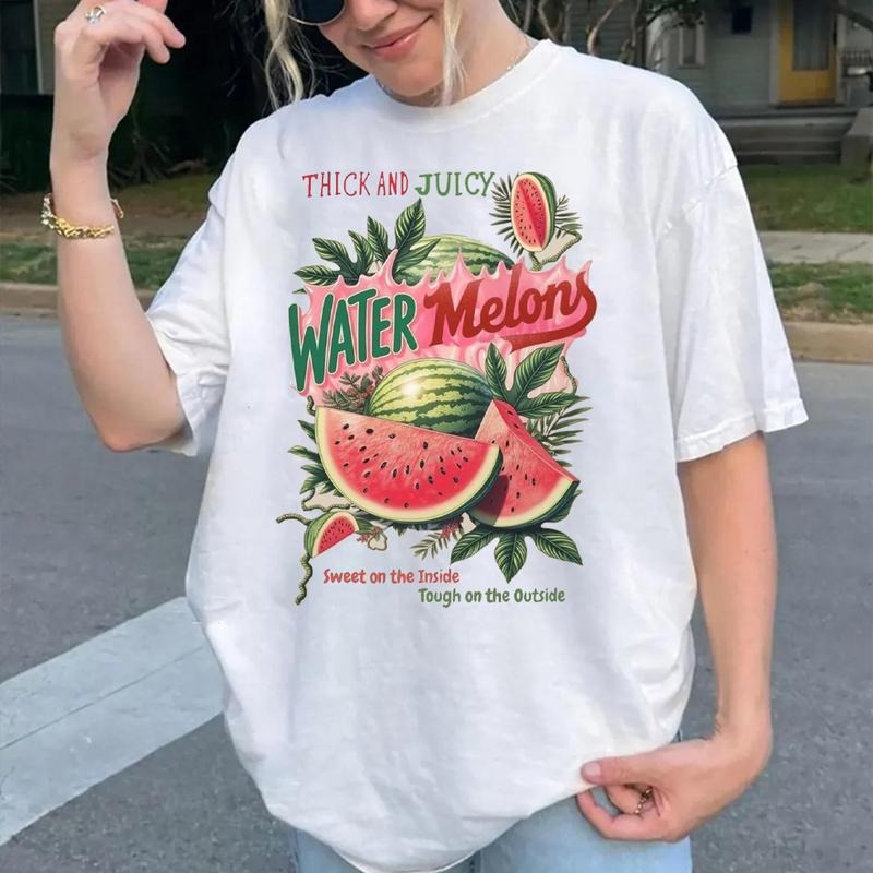 Watermelon Commercial Graphic Shirt, Fruit Label Tee for Fruit Lovers Hoodie, Sweatshirt | PrintMintTees.com