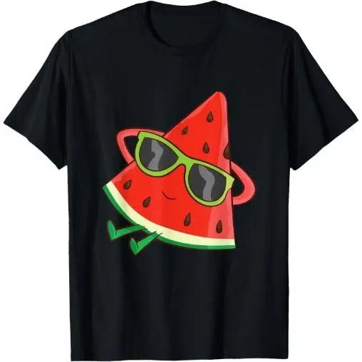 Watermelon Summer Melon With Sunglasses Funny Watermelon T-Shirt Made in USA Hoodie Sweatshirt | PrintMintTees.com