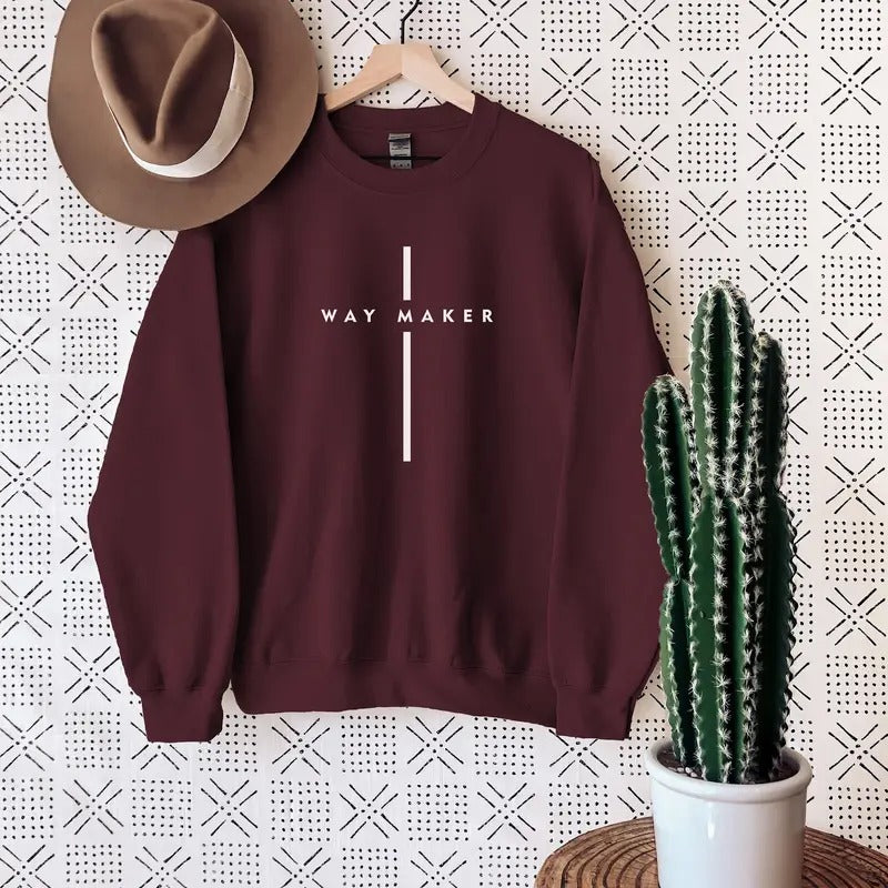 Waymaker Shirt, Christian Shirts, Bible Verse Shirt, Religious Sweater, Blessed Sweatshirt, Christ Jesus Shirt, Jesus...