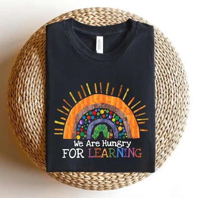 We Are Hungry For Learning Shirt, Back To School Gift, 1st Day Of School, Funny Teacher Shirt, Teacher Gifts, Teacher...