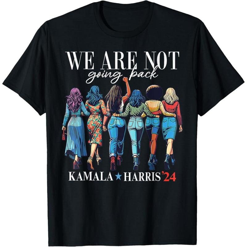 We Are Not Going Back Kamala Harris Waltz 24 Madam President T-Shirt made in usa Hoodie Sweatshirt | PrintMintTees.com