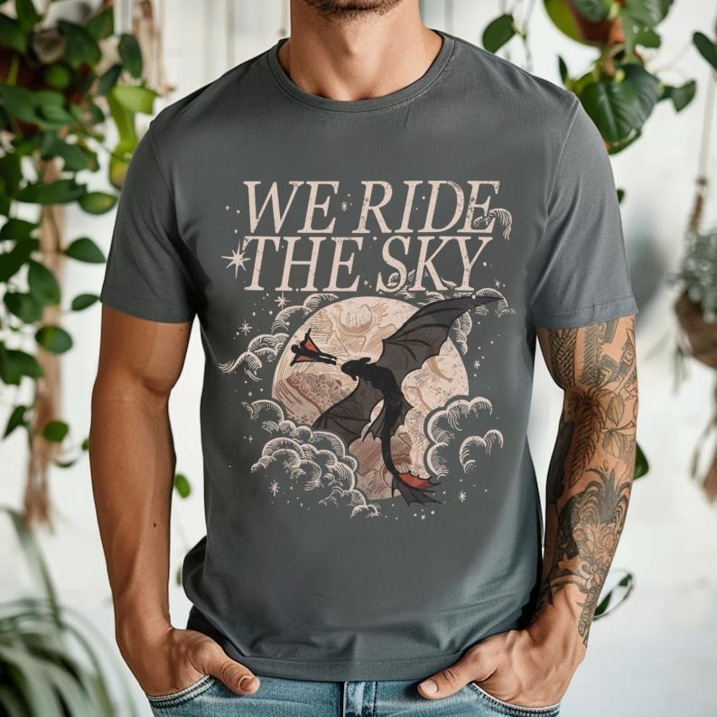 We Ride The Sky Shirt, Night Fury Shirt, T00th3ss, HTTYD Sweatshirt, Gift For Friend Hoodie | PrintMintTees.com