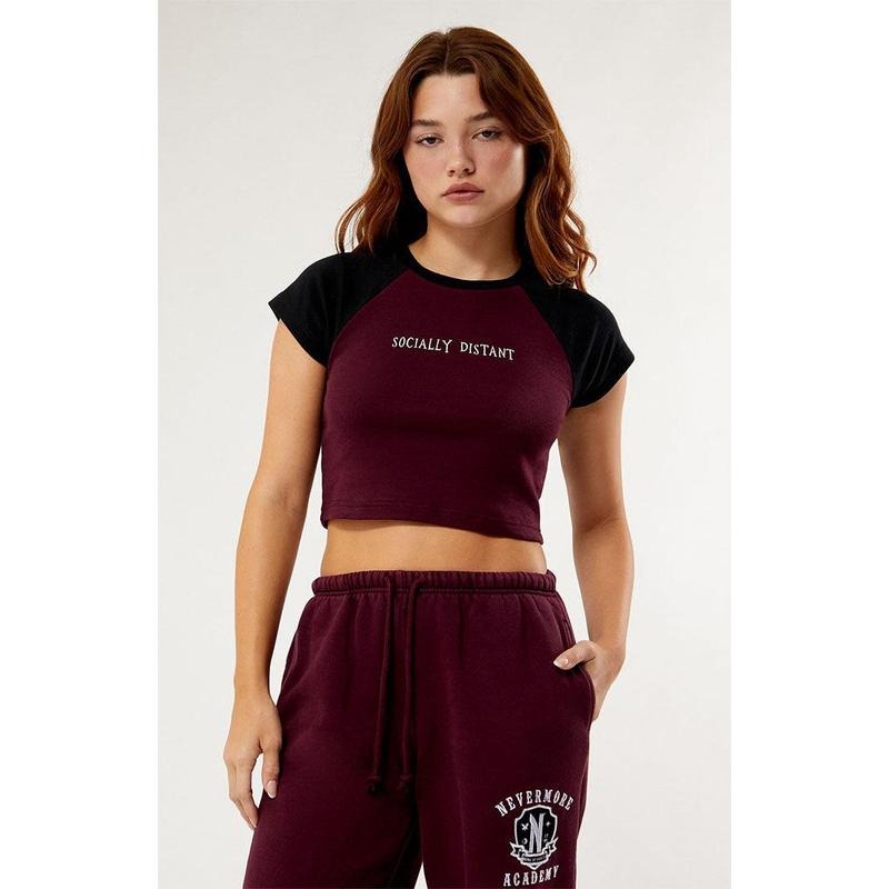 Wednesday Women's Socially Distant Raglan T-Shirt Hoodie, Sweatshirt | PrintMintTees.com