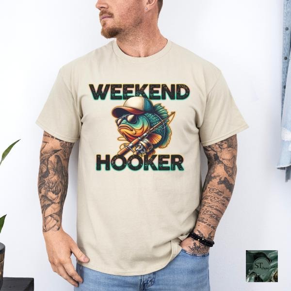 Weekend Hooker Dad Men's Shirt for Fathers Day Unisex Fit Hoodie Sweatshirt | PrintMintTees.com
