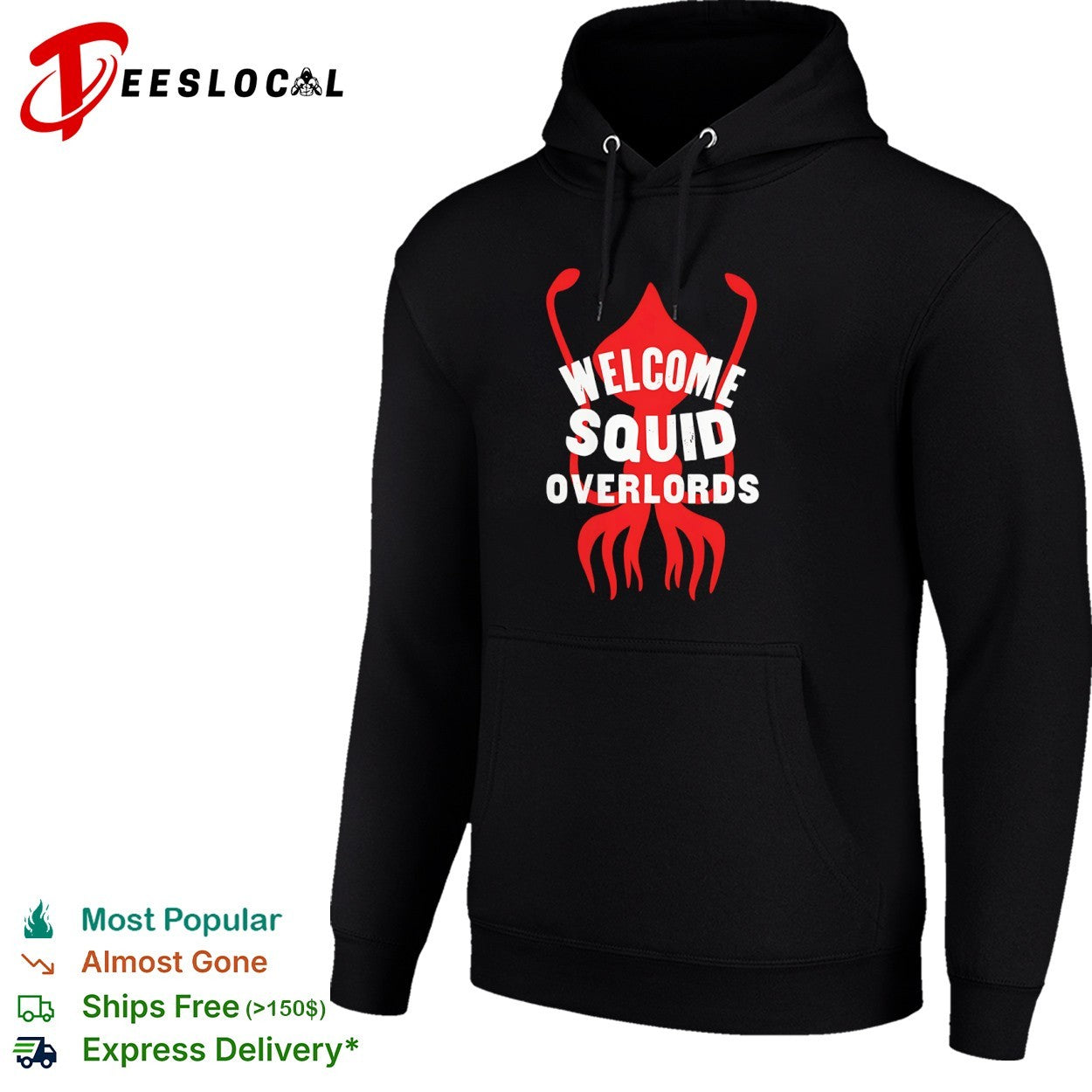 Welcome Squid Overlords Red Kraken Animal Marine Life Ocean Biology Enthusiast shirt
