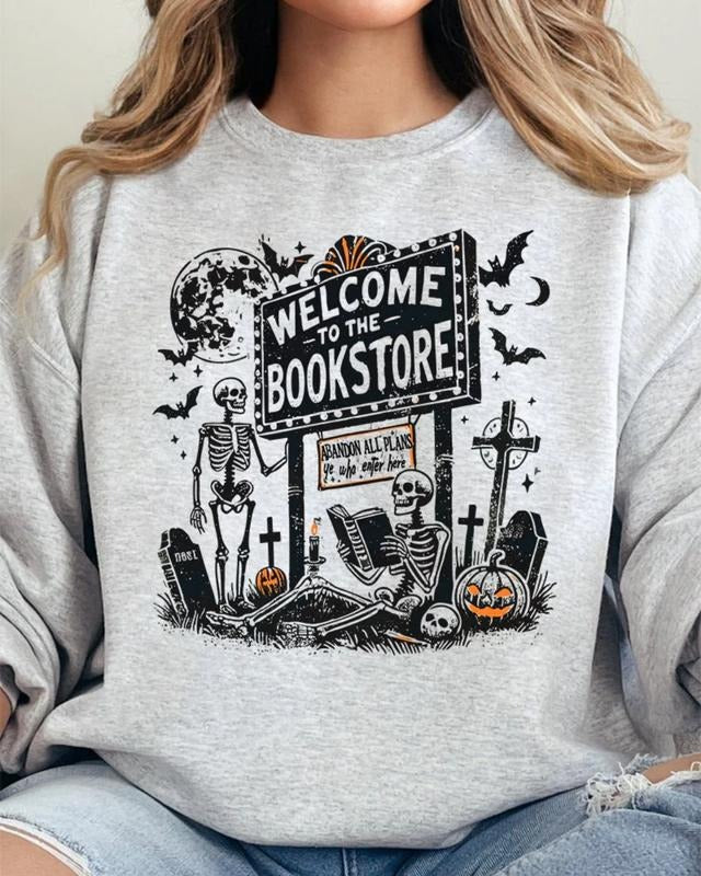 Welcome To The Bookstore Heavy-weight Crew Sweatshirt Shirt Hoodie | PrintMintTees.com