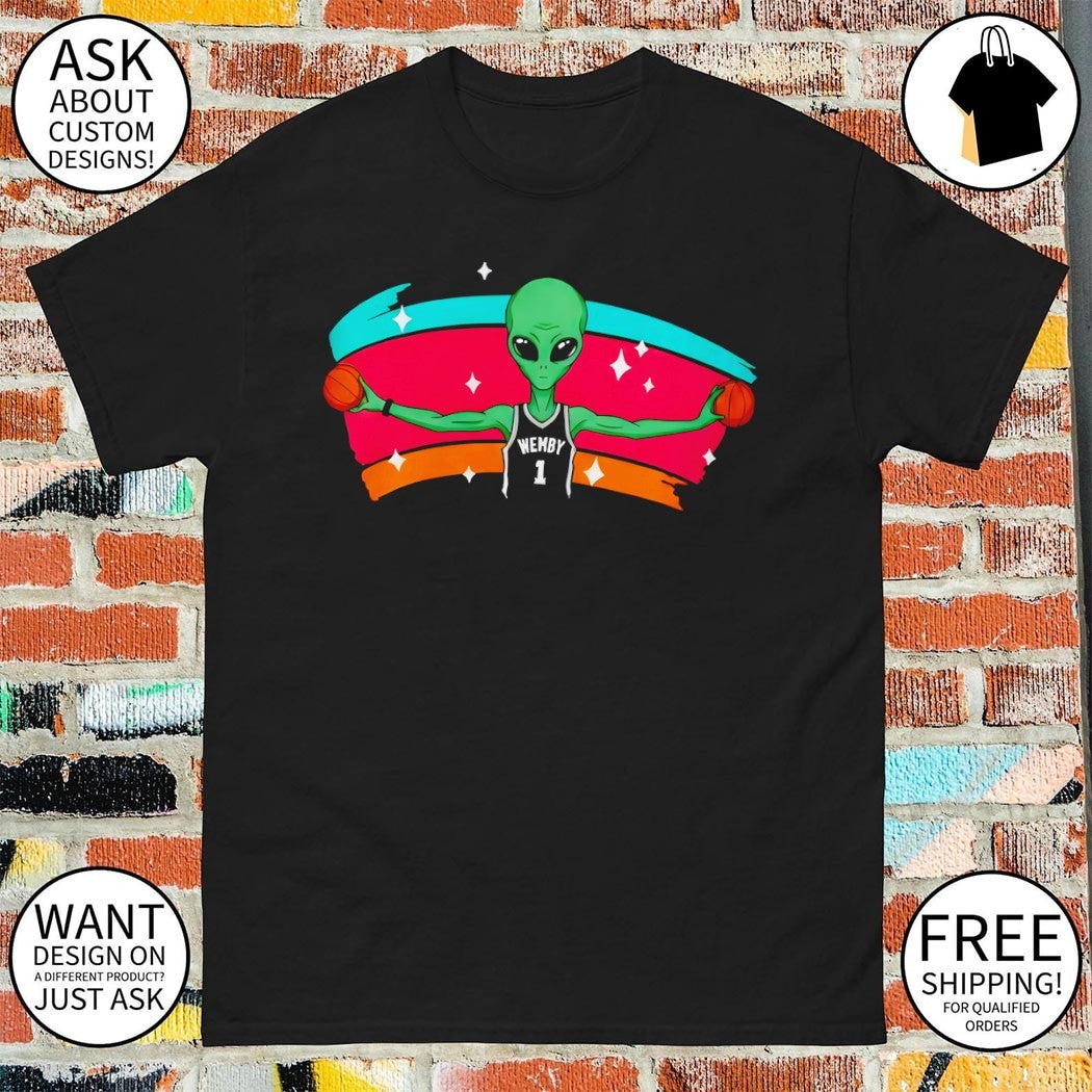 Wembanyama Alien Victor Wembanyama San Antonio Spurs Basketball NBA 2026 flag shirt