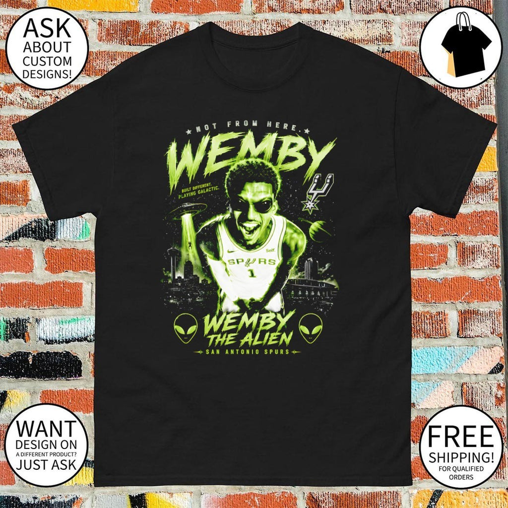 Wemby Alien San Antonio Spurs Basketball not from here built different playing galactic 2026 shirt