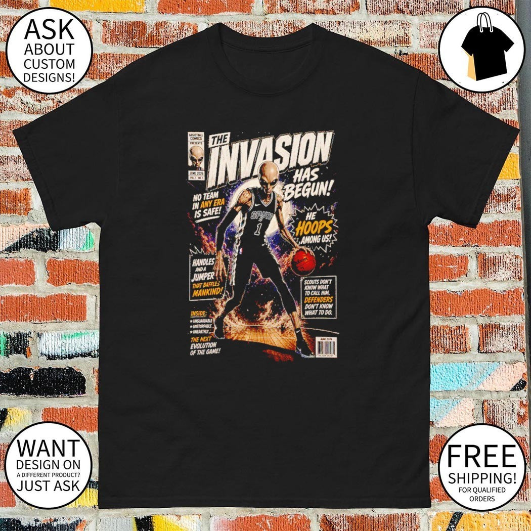 Wemby San Antonio Spurs alien basketball the invasion has begun he hoops among us shirt