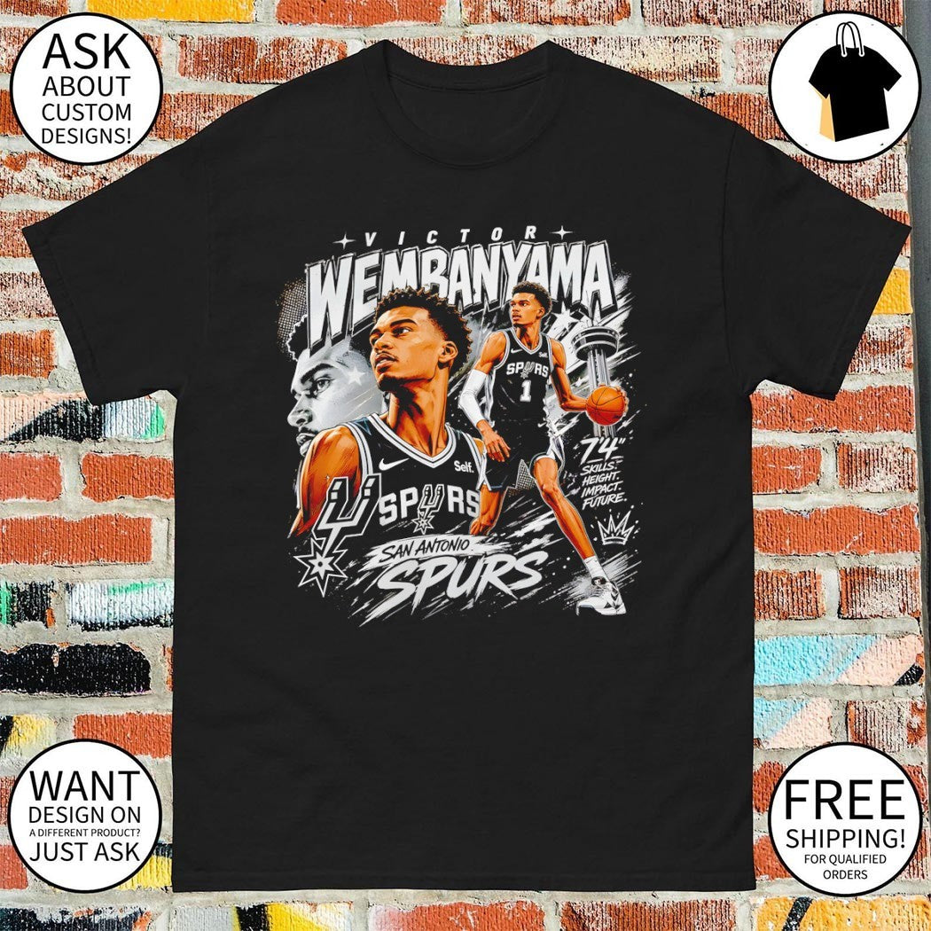 Wemby Victor Wembanyama San Antonio Spurs Basketball graphic 74 skills height impact future shirt
