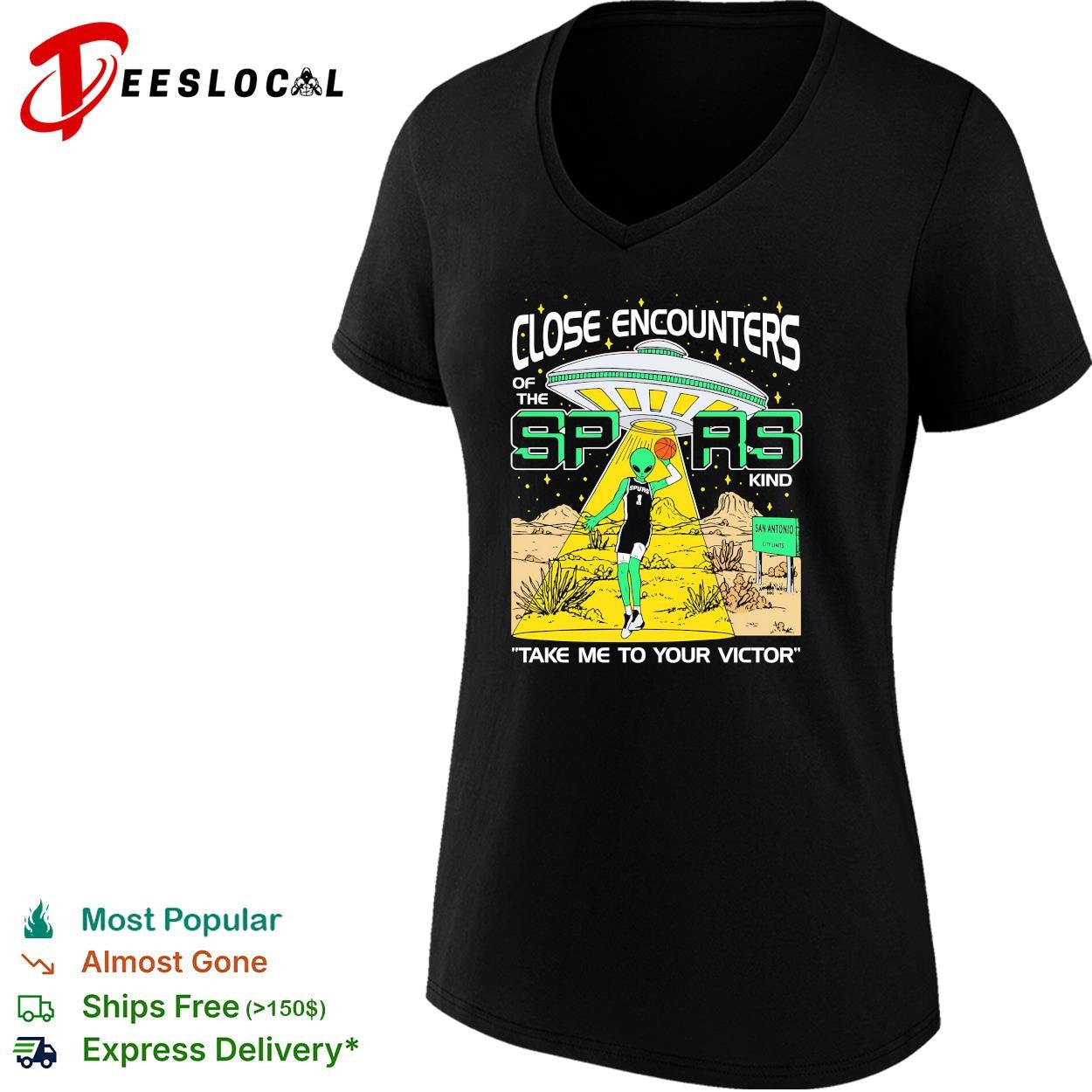 Wemby alien abducting cowboy close encounters of the Spurs kind take me to your victor shirt