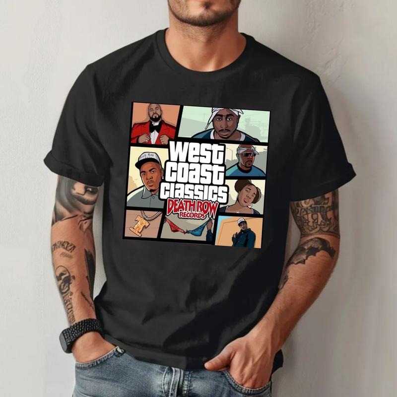 West Coast Hip Hop Tee, Friends Hip Hop Rapper Tshirt, 90s Music Tee, Gift For Rap Fan, Unisex Short Sleeve Tee Hoodie...