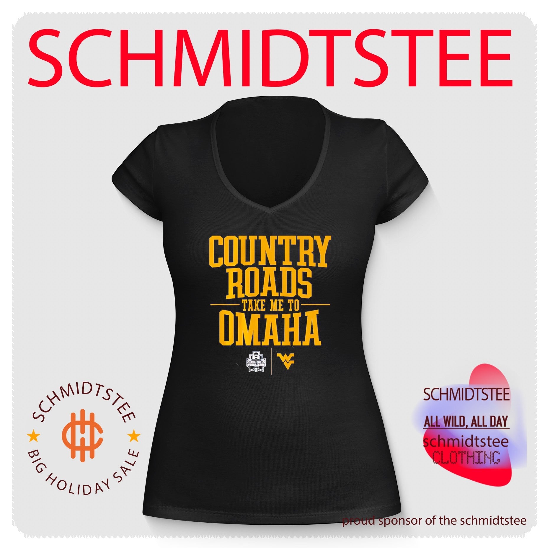 West Virginia Baseball Country Roads Take Me To Omaha shirt