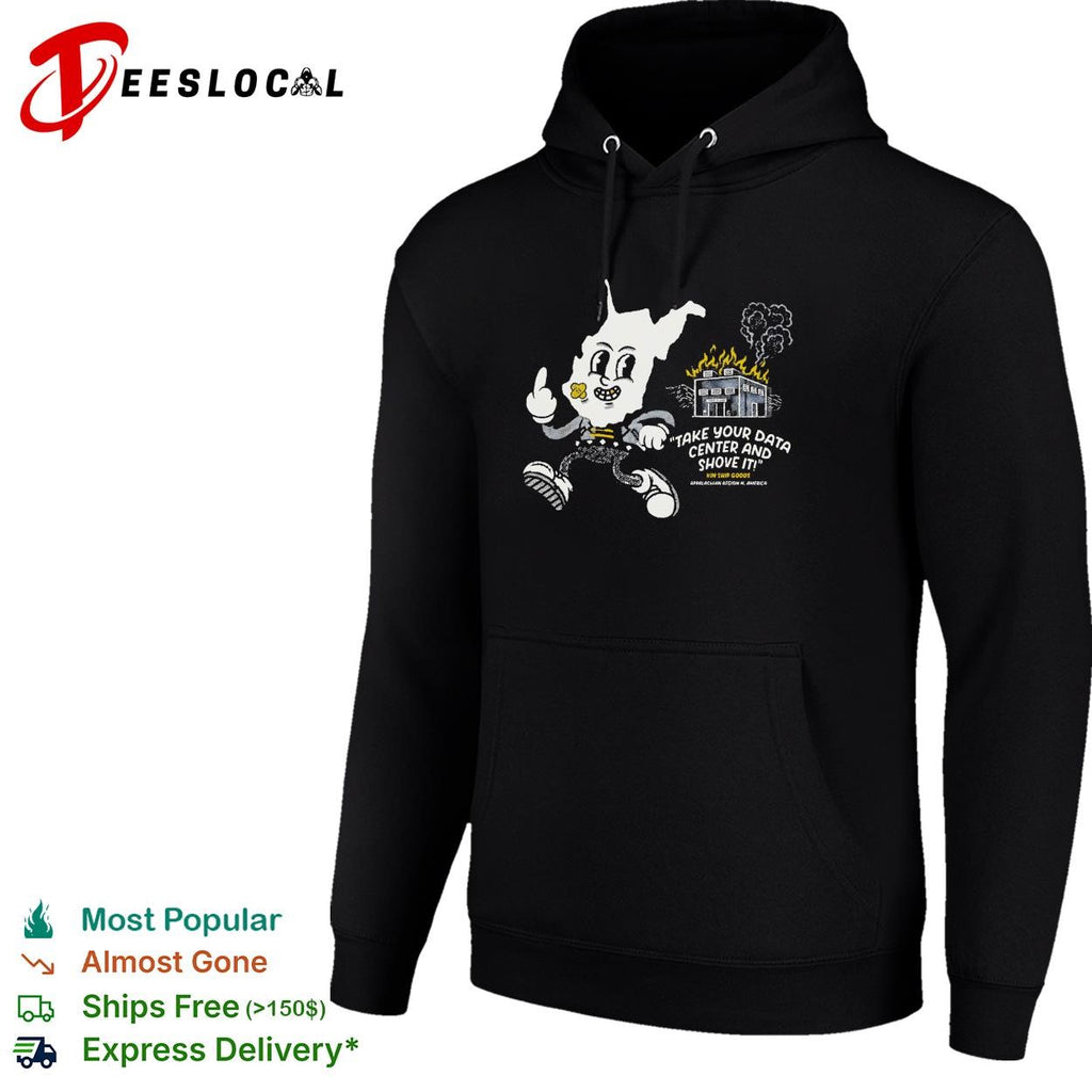 West Virginia mascot raising middle finger take your data center and shove it shirt