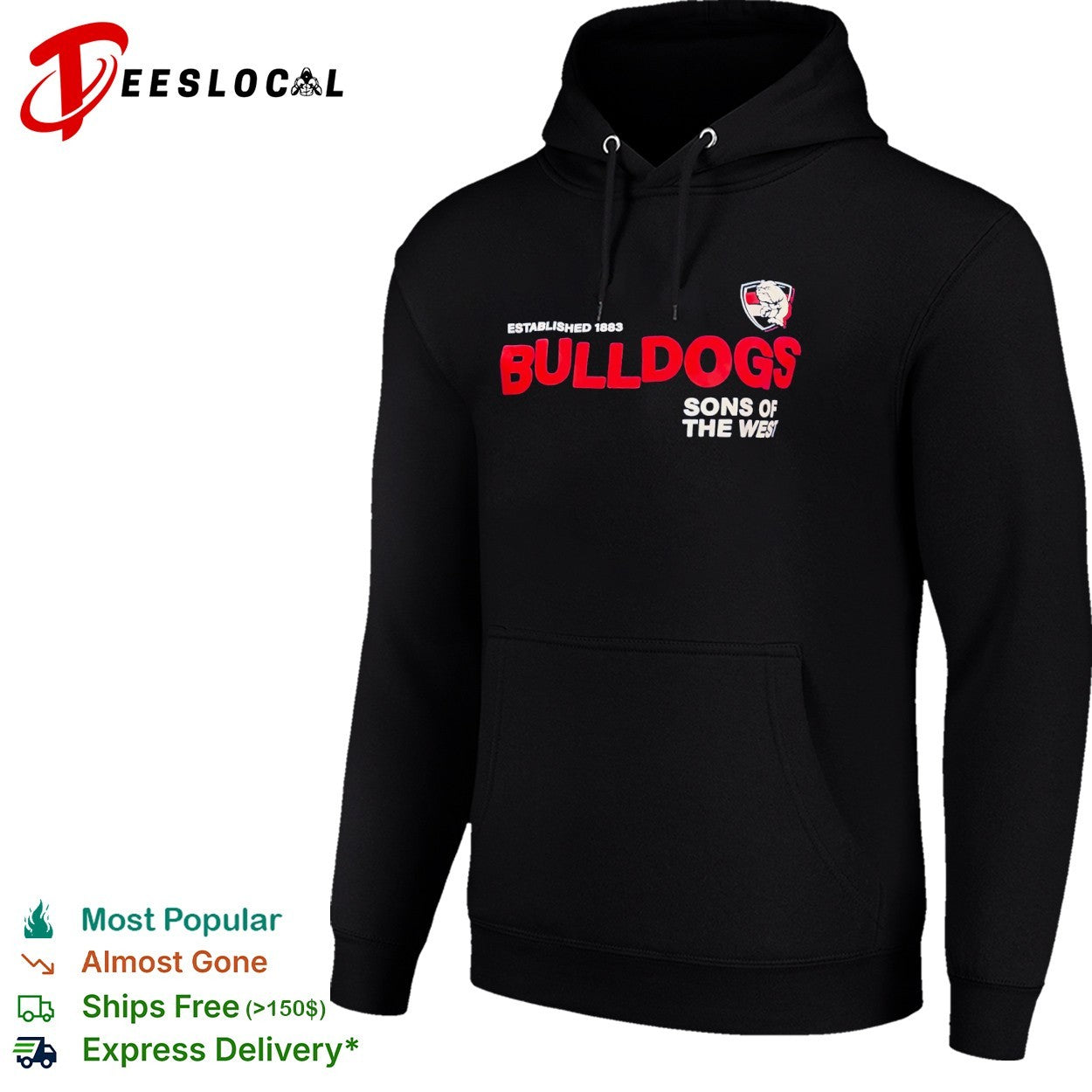 Western Bulldogs crest established 1883 sons of the West shirt
