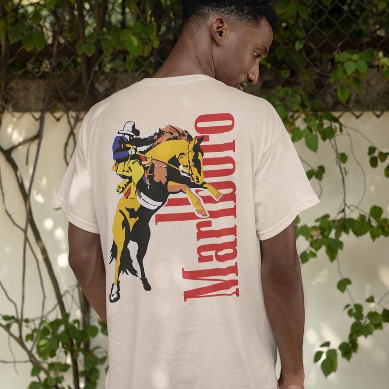 Western Cowboy Beer Vintage 90s Western Shirt Retro Beer Rodeo Cowboy Shirt Wild West Cool Summer Clothes Drop Shoulder Round Neck Spring Regular Fit Streetwear Menswear Top T-Shirts, Hoodie, Sweatshirt