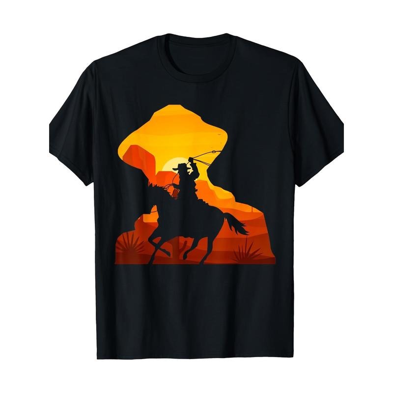 Western Denim T-shirt 100% cotton T-shirt Made in USA Hoodie Sweatshirt | PrintMintTees.com