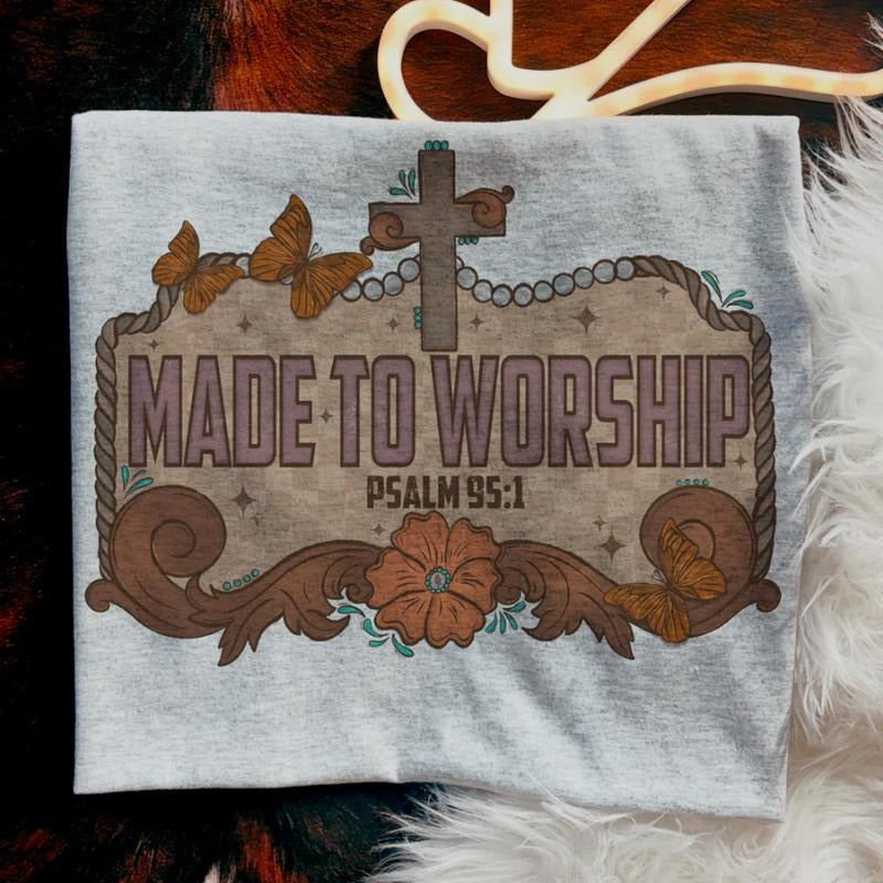 Western Made To Worship shirt, vintage crewneck sweatshirts, western outfit women, cowgirl outfits, western clothing...